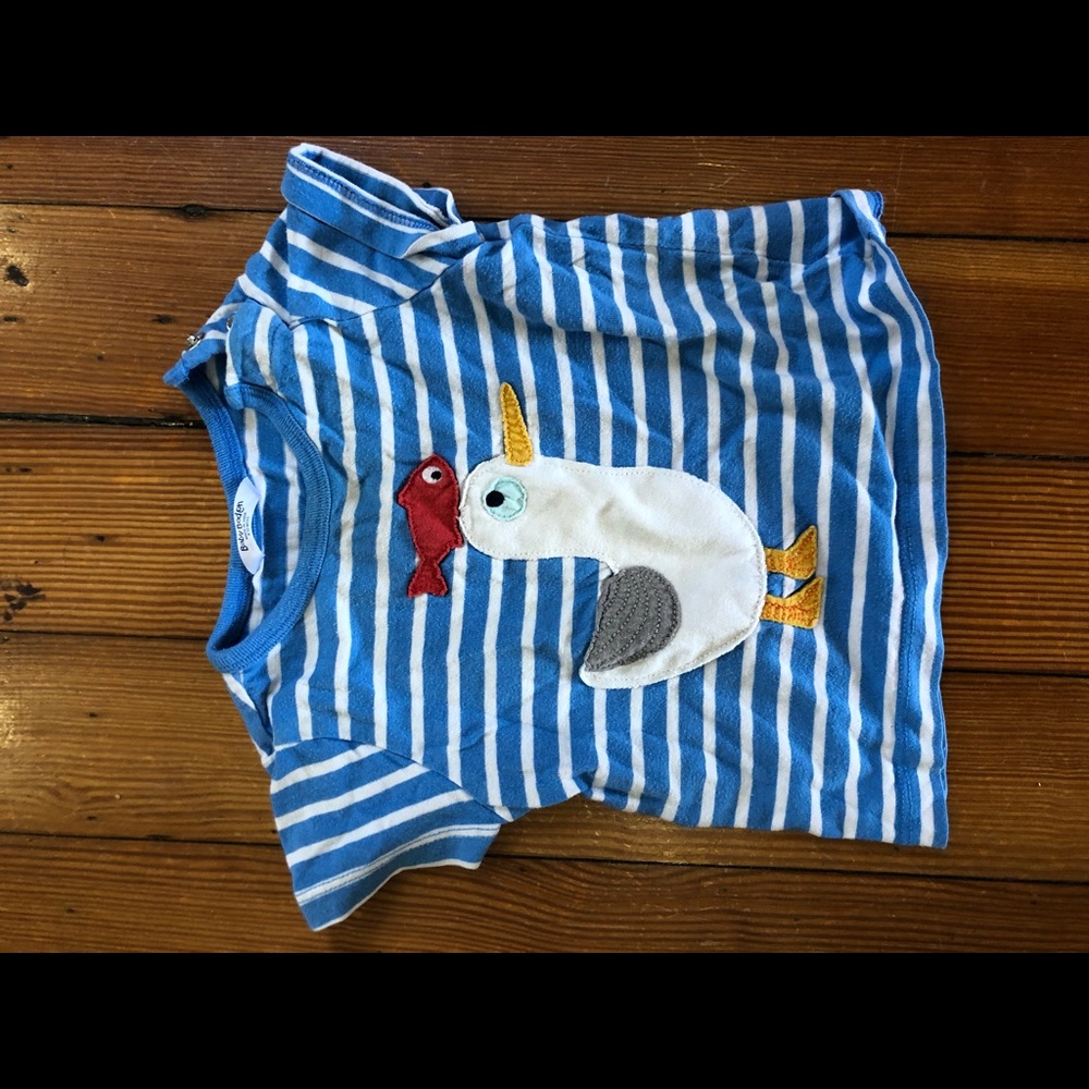 Baby boden seagull fish striped shirt, 6-12m